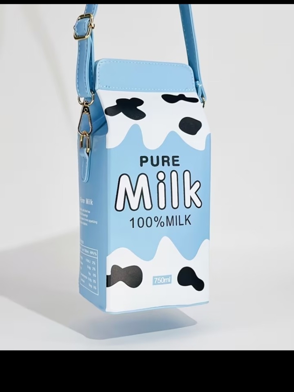 Novelty 'Pure Milk' Blue Crossbody Bag